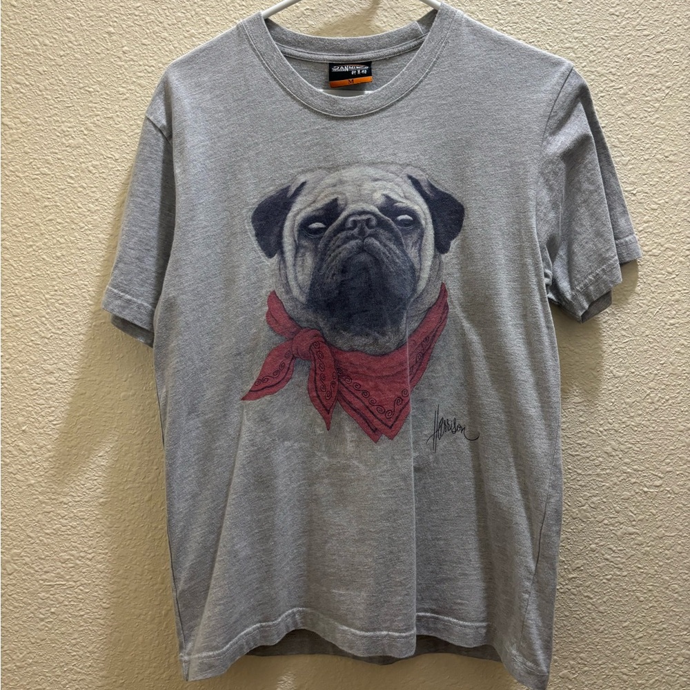 Sanmiko pug dog graphic T-shirt medium animals big print